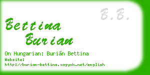 bettina burian business card
